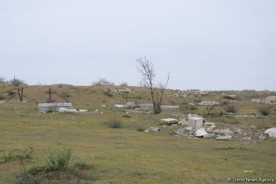 Armenians completely destroy cemetery in Fuzuli district (PHOTO)