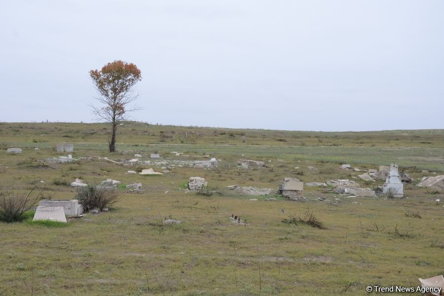 Armenians completely destroy cemetery in Fuzuli district (PHOTO)