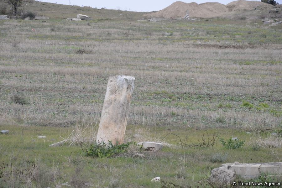 Armenians completely destroy cemetery in Fuzuli district (PHOTO)