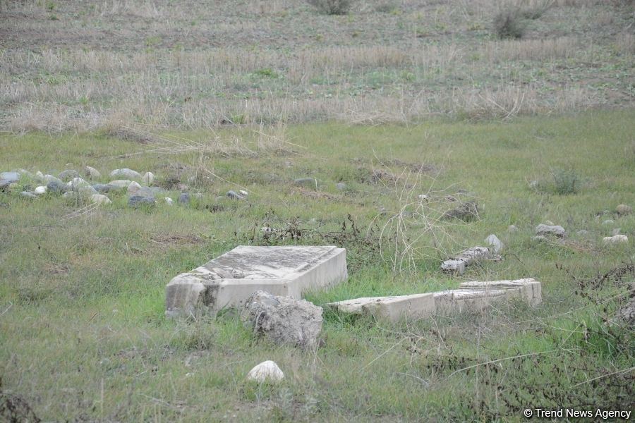 Armenians completely destroy cemetery in Fuzuli district (PHOTO)