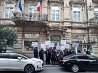 Civil organizations hold rally in front of French embassy in Baku (PHOTO)
