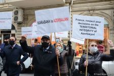Civil organizations hold rally in front of French embassy in Baku (PHOTO)