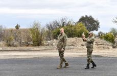 President Ilham Aliyev and first lady Mehriban Aliyeva visit liberated from occupation Aghdam city (PHOTO)