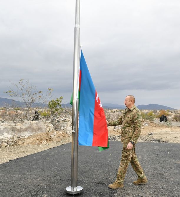 President Ilham Aliyev and first lady Mehriban Aliyeva visit liberated from occupation Aghdam city (PHOTO)