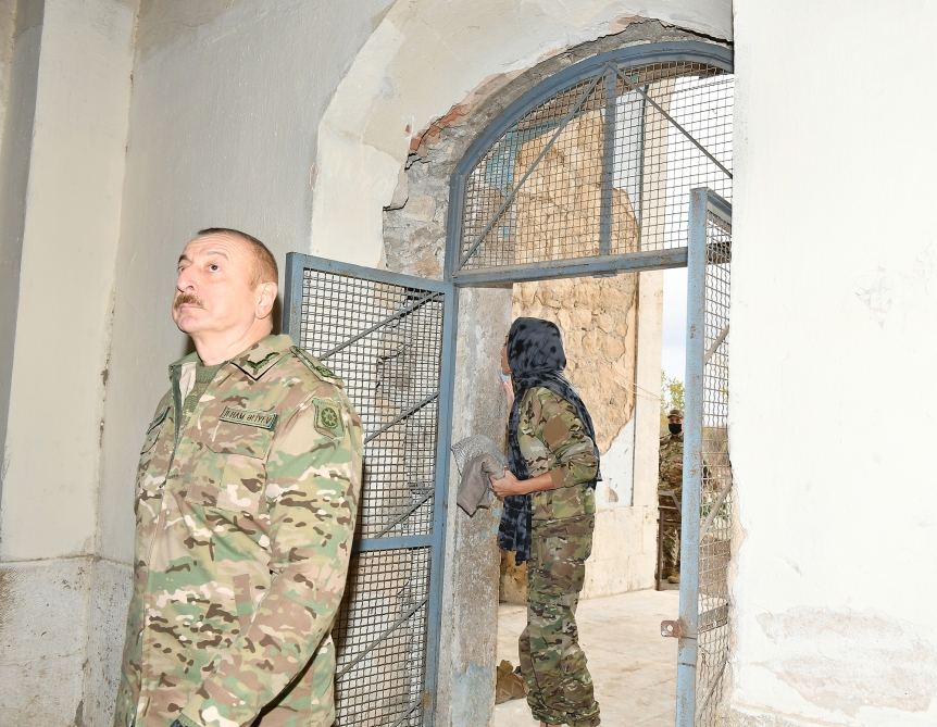 President Ilham Aliyev and first lady Mehriban Aliyeva visit liberated from occupation Aghdam city (PHOTO)