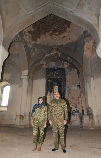 President Ilham Aliyev and first lady Mehriban Aliyeva visit liberated from occupation Aghdam city (PHOTO)