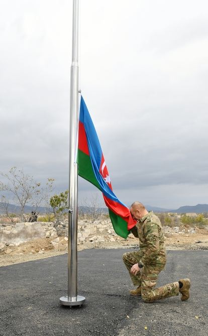 President Ilham Aliyev and first lady Mehriban Aliyeva visit liberated from occupation Aghdam city (PHOTO)