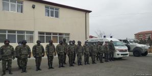 Azerbaijani, Russian squads undergo training before de-mining actions in Aghdam (PHOTO)