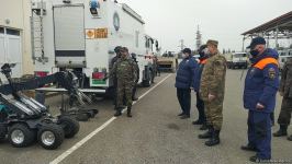 Azerbaijani, Russian squads undergo training before de-mining actions in Aghdam (PHOTO)