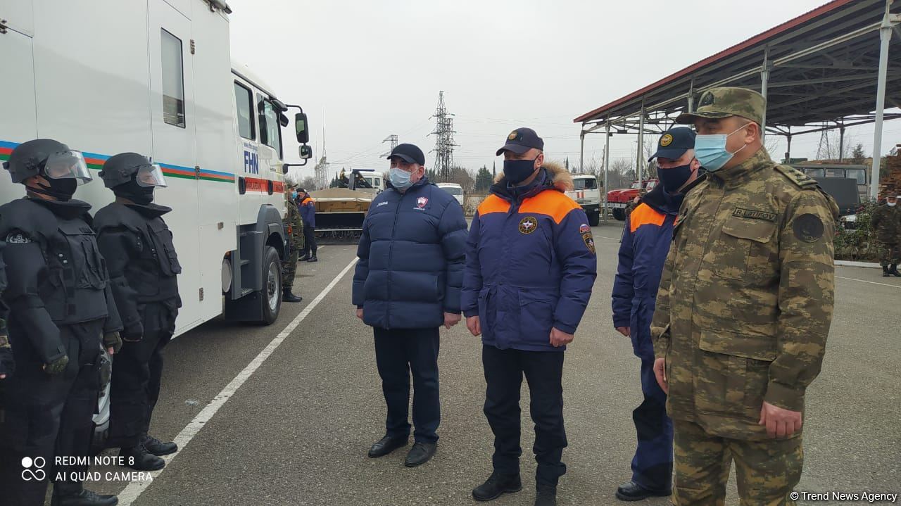 Azerbaijani, Russian squads undergo training before de-mining actions in Aghdam (PHOTO)