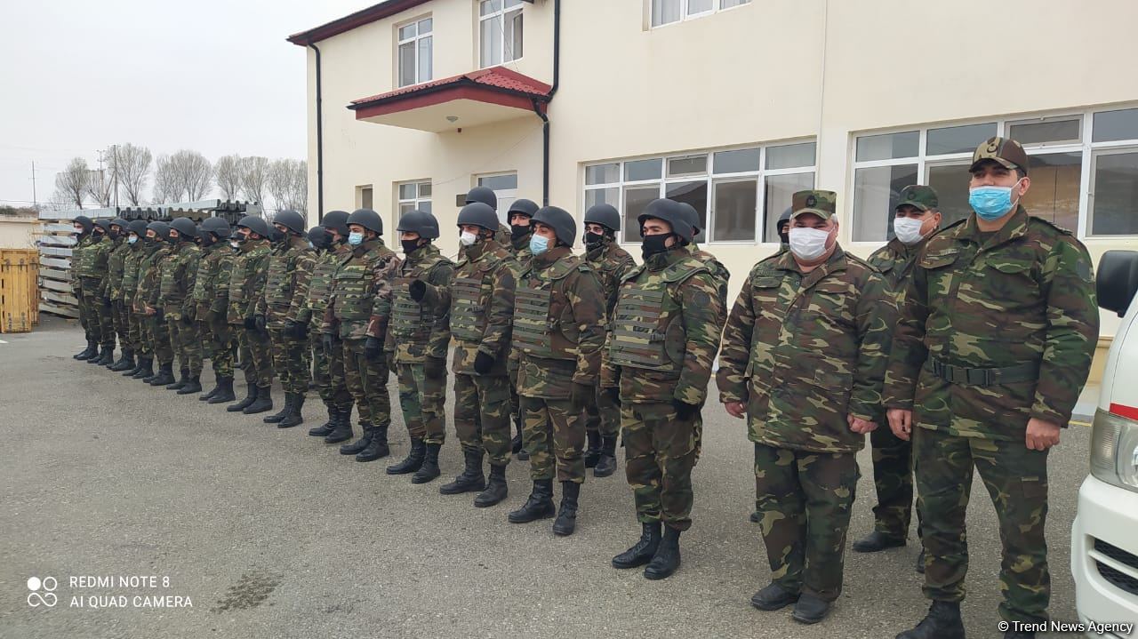 Azerbaijani, Russian squads undergo training before de-mining actions in Aghdam (PHOTO)