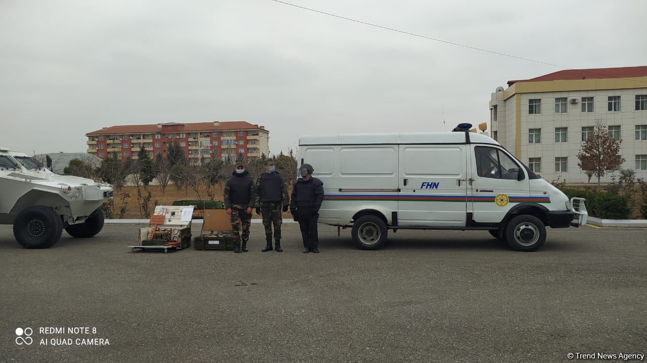 Azerbaijani, Russian squads undergo training before de-mining actions in Aghdam (PHOTO)