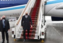 President Aliyev arrives in Moscow for working visit on invitation of President Putin (PHOTO)