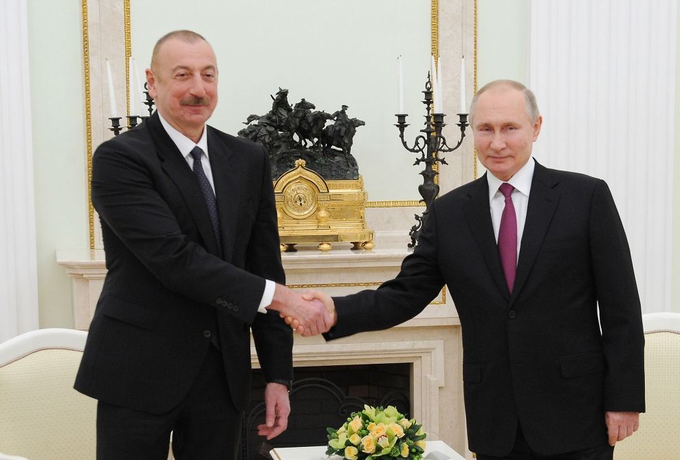 Azerbaijani president, Russian president hold bilateral meeting