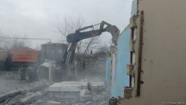 Azerbaijan repairing houses destroyed as result of Armenian aggression in Horadiz (PHOTO)