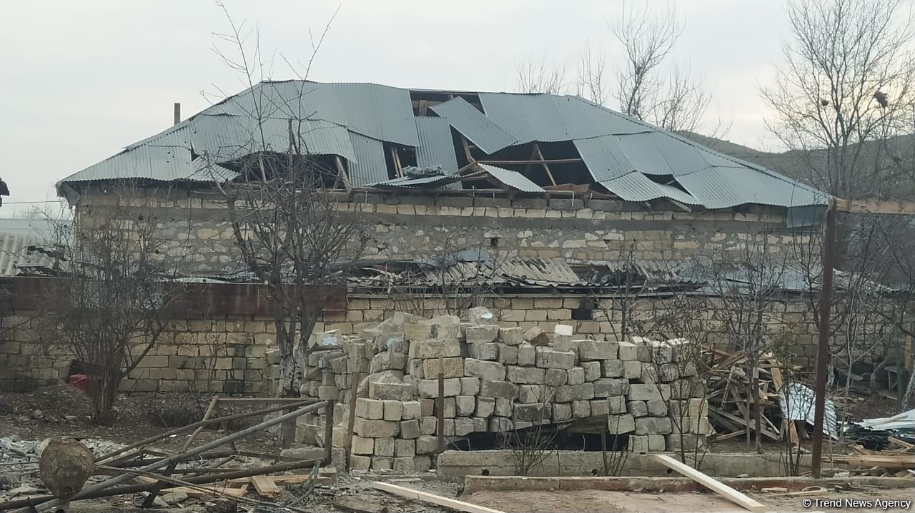Azerbaijan repairing houses destroyed as result of Armenian aggression in Horadiz (PHOTO)