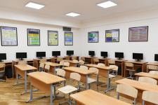 Azerbaijani president views conditions created at reconstructed schools in Sabunchu, Surakhani (PHOTO)