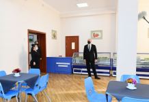 Azerbaijani president views conditions created at reconstructed schools in Sabunchu, Surakhani (PHOTO)