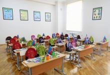 Azerbaijani president views conditions created at reconstructed schools in Sabunchu, Surakhani (PHOTO)