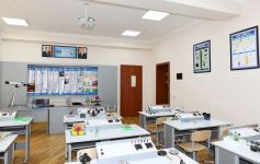 Azerbaijani president views conditions created at reconstructed schools in Sabunchu, Surakhani (PHOTO)