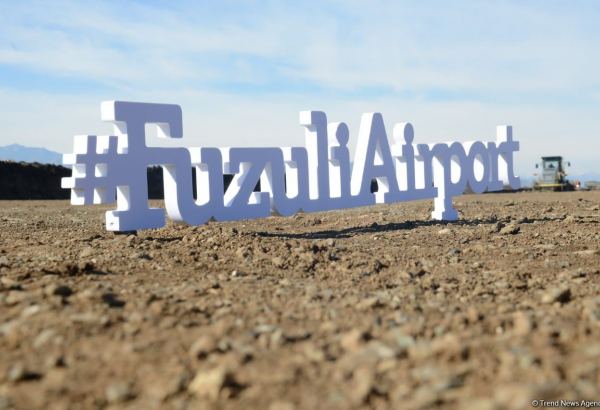 Reps of diplomatic corps in Azerbaijan visit Fuzuli airport's construction area