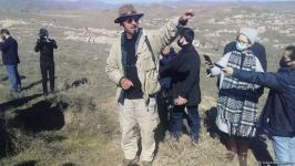 Azerbaijani diplomatic corps' representatives visit destroyed areas in Jabrayil city (PHOTO)