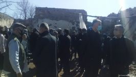 Foreign diplomats view Armenian-destroyed culture house in Azerbaijan's Jabrayil (PHOTO/VIDEO)
