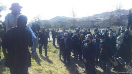 Foreign diplomats view Armenian-destroyed culture house in Azerbaijan's Jabrayil (PHOTO/VIDEO)
