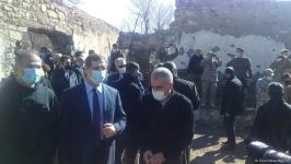 Foreign diplomats view Armenian-destroyed culture house in Azerbaijan's Jabrayil (PHOTO/VIDEO)