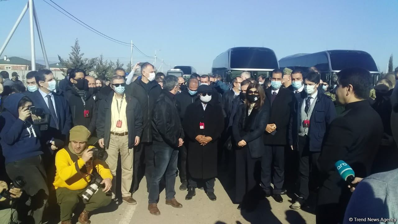 Azerbaijan diplomatic corps' representatives arrive in Jabrayil's Jojug Marjanli - Trend TV (PHOTO/VIDEO)