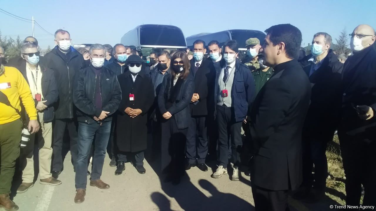 Azerbaijan diplomatic corps' representatives arrive in Jabrayil's Jojug Marjanli - Trend TV (PHOTO/VIDEO)