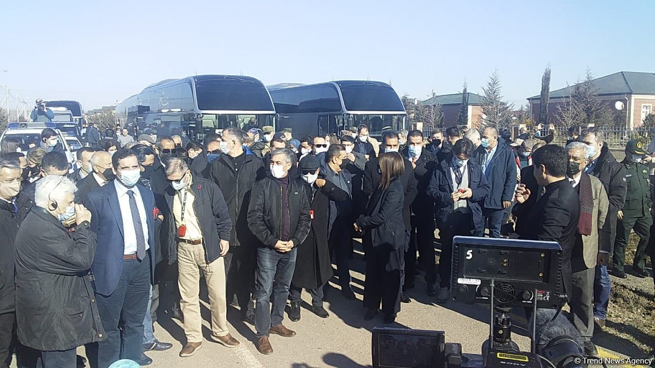 Azerbaijan diplomatic corps' representatives arrive in Jabrayil's Jojug Marjanli - Trend TV (PHOTO/VIDEO)
