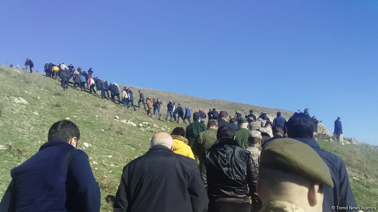 Azerbaijani diplomatic corps' representatives visit destroyed areas in Jabrayil city (PHOTO)