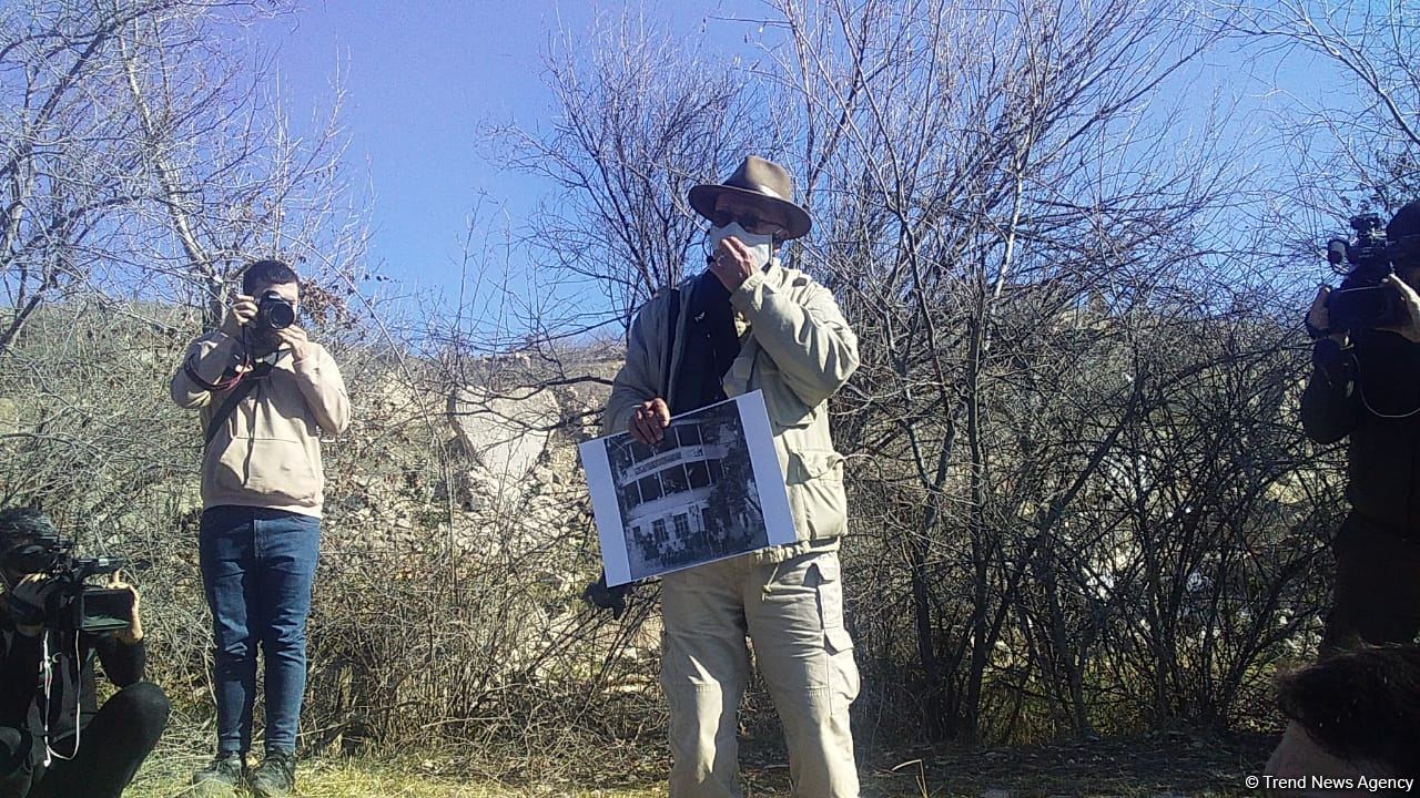 Foreign diplomats view Armenian-destroyed culture house in Azerbaijan's Jabrayil (PHOTO/VIDEO)