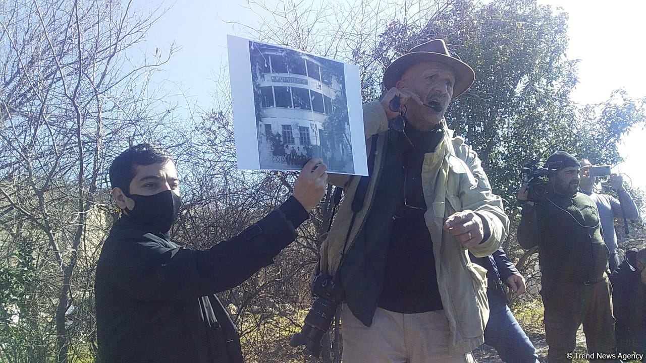 Foreign diplomats view Armenian-destroyed culture house in Azerbaijan's Jabrayil (PHOTO/VIDEO)