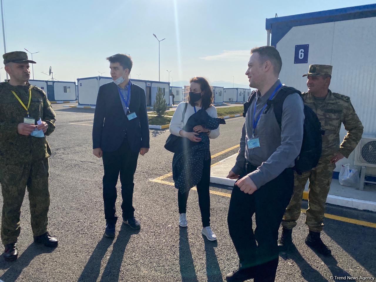 Azerbaijani, foreign journalists visit Turkish-Russian Monitoring Center in Aghdam (PHOTO/VIDEO)