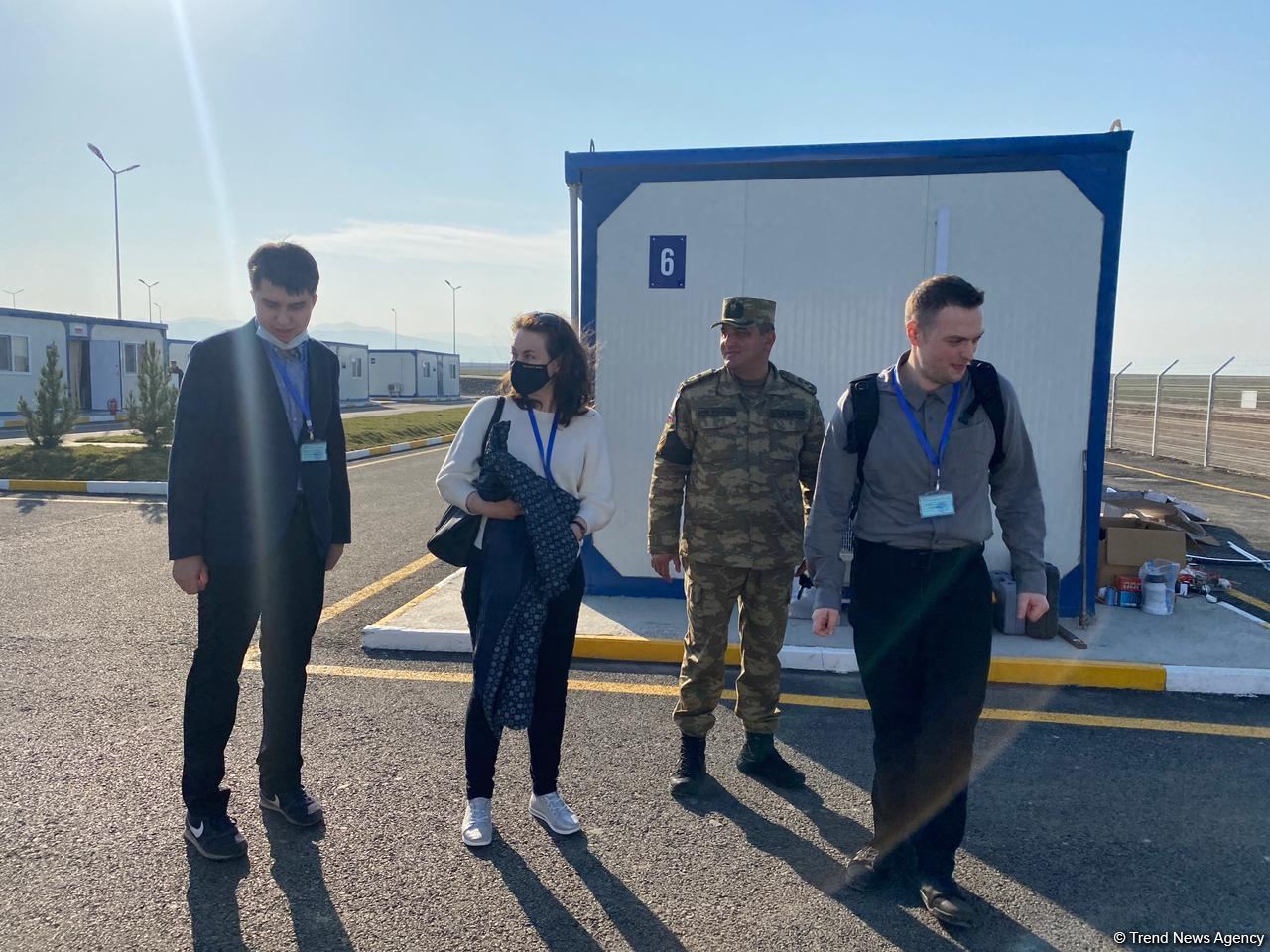 Azerbaijani, foreign journalists visit Turkish-Russian Monitoring Center in Aghdam (PHOTO/VIDEO)