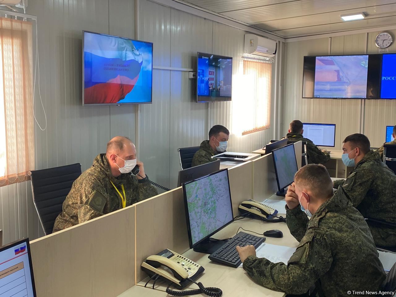Azerbaijani, foreign journalists visit Turkish-Russian Monitoring Center in Aghdam (PHOTO/VIDEO)