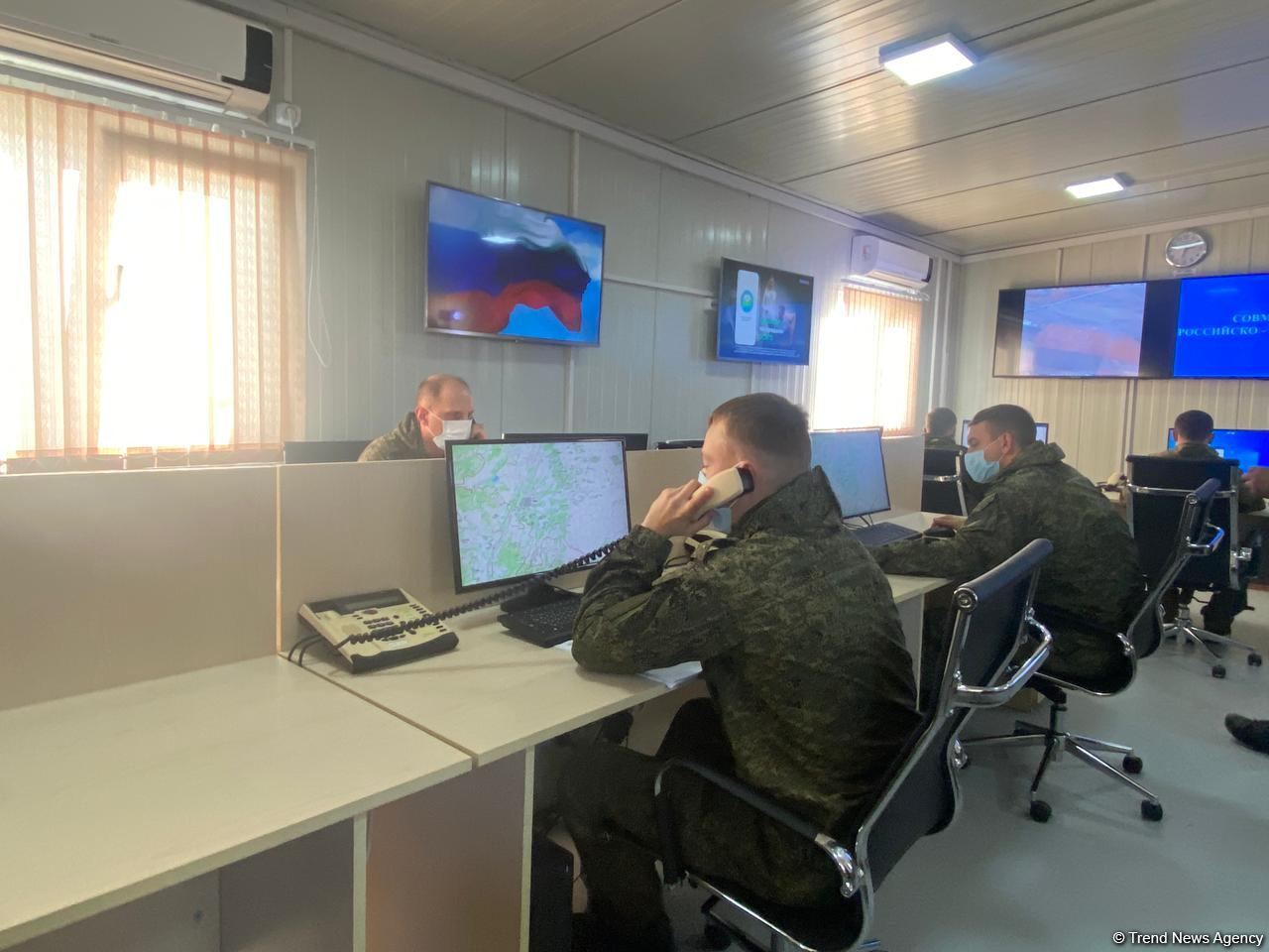 Azerbaijani, foreign journalists visit Turkish-Russian Monitoring Center in Aghdam (PHOTO/VIDEO)