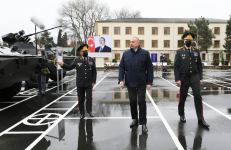 President Ilham Aliyev attends opening of Internal Troops` newly-built military unit (PHOTO)