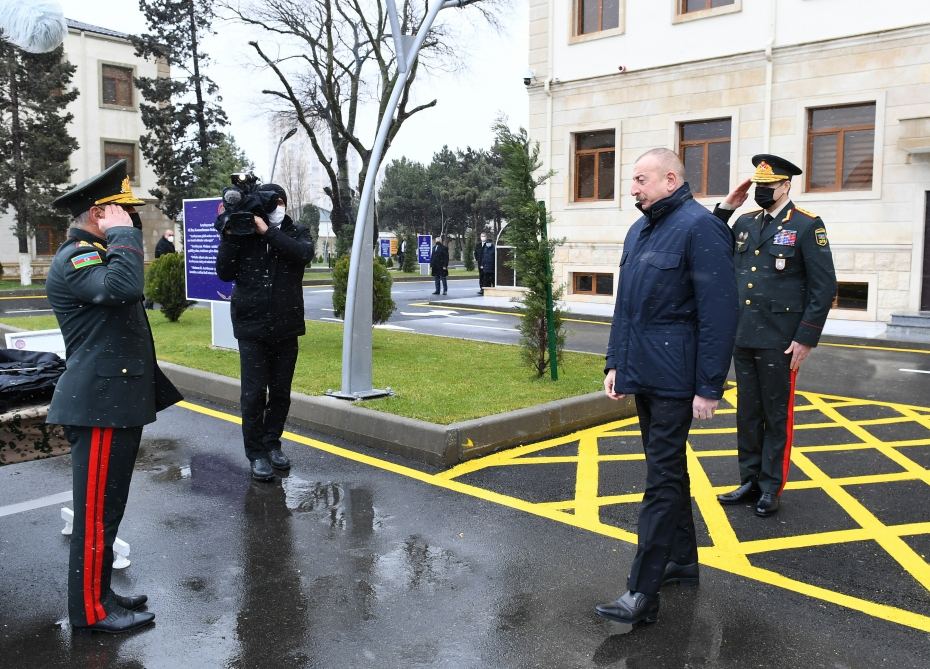 President Ilham Aliyev attends opening of Internal Troops` newly-built military unit (PHOTO)