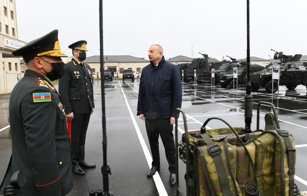 President Ilham Aliyev attends opening of Internal Troops` newly-built military unit (PHOTO)