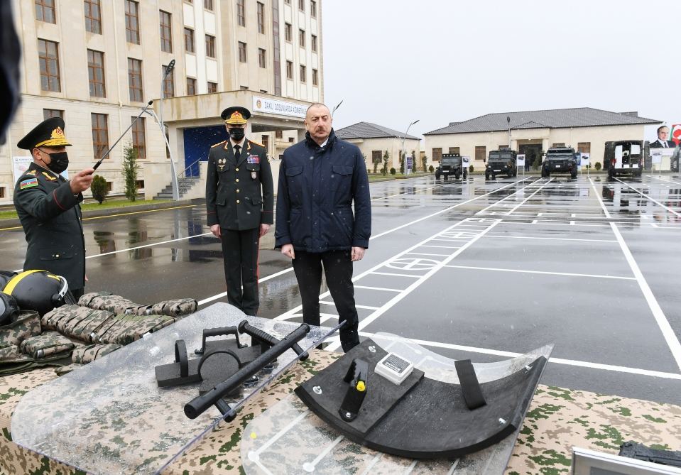 President Ilham Aliyev attends opening of Internal Troops` newly-built military unit (PHOTO)