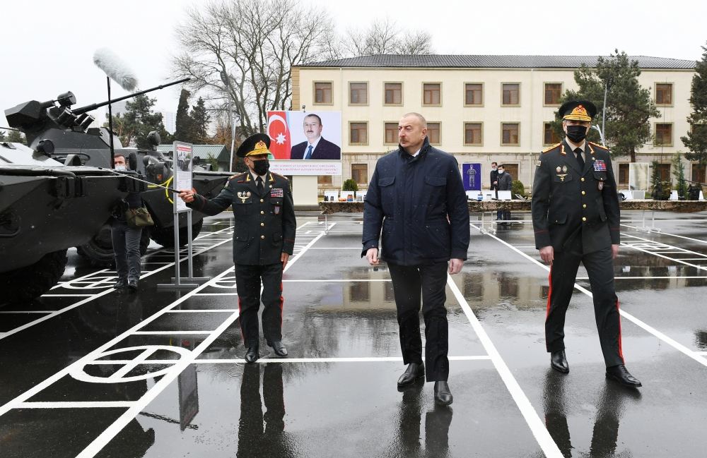 President Ilham Aliyev attends opening of Internal Troops` newly-built military unit (PHOTO)