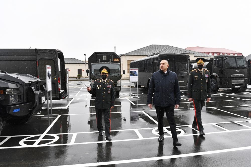 President Ilham Aliyev attends opening of Internal Troops` newly-built military unit (PHOTO)