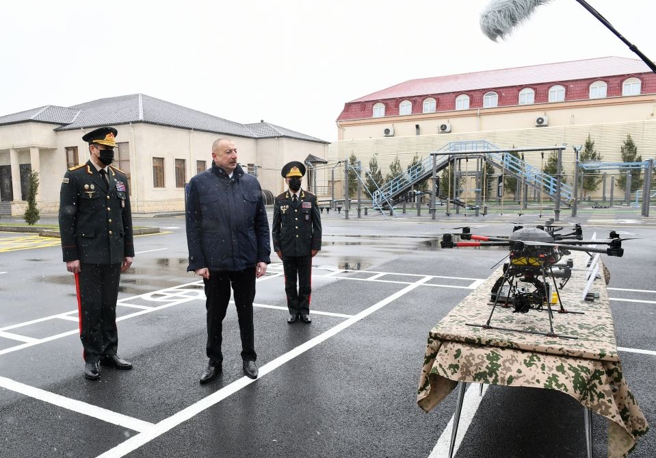 President Ilham Aliyev attends opening of Internal Troops` newly-built military unit (PHOTO)