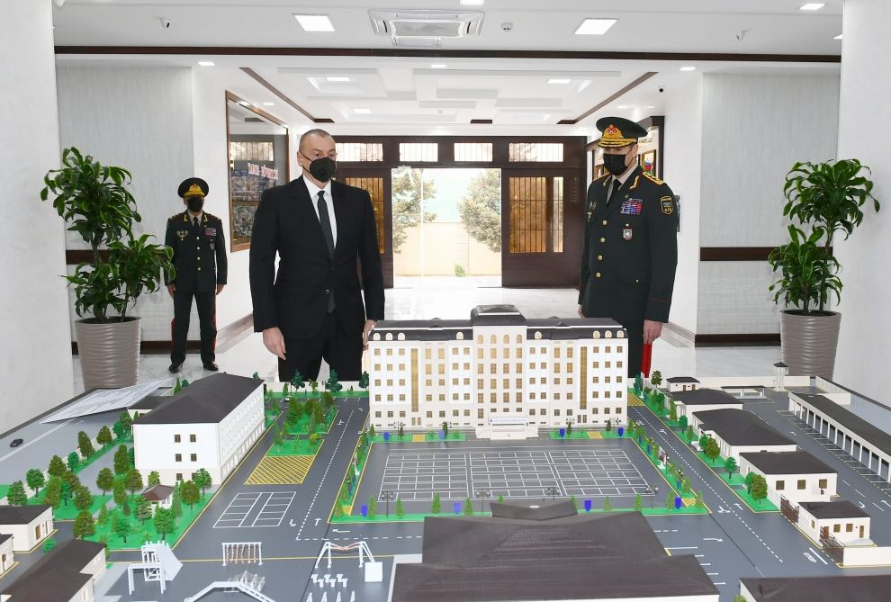 President Ilham Aliyev attends opening of Internal Troops` newly-built military unit (PHOTO)