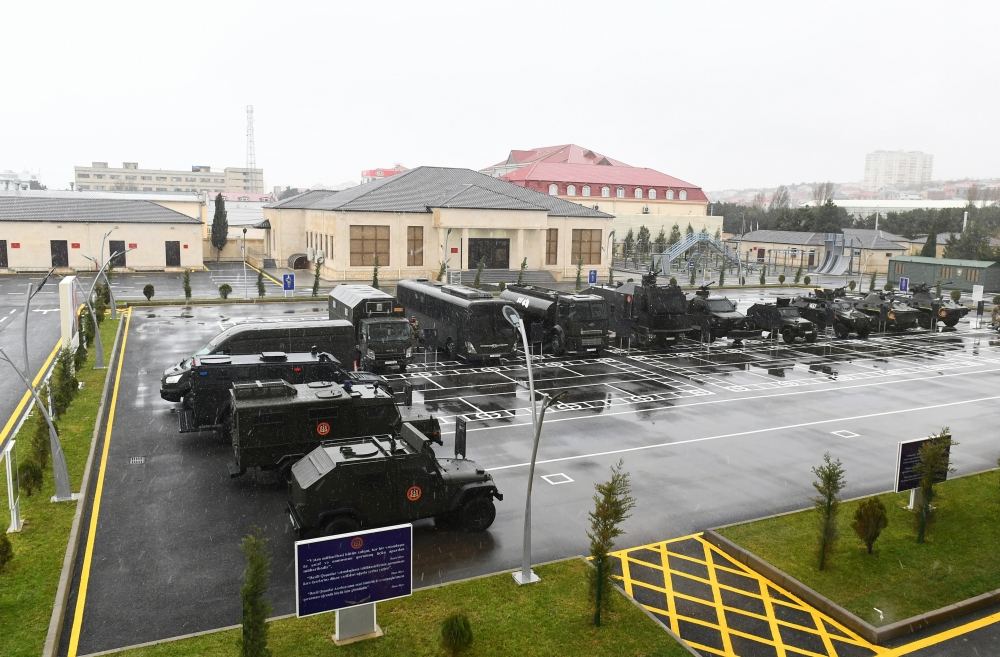 President Ilham Aliyev attends opening of Internal Troops` newly-built military unit (PHOTO)