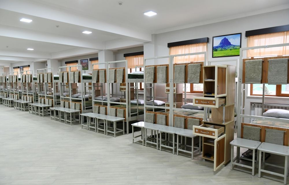 President Ilham Aliyev attends opening of Internal Troops` newly-built military unit (PHOTO)