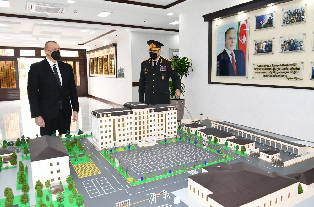President Ilham Aliyev attends opening of Internal Troops` newly-built military unit (PHOTO)